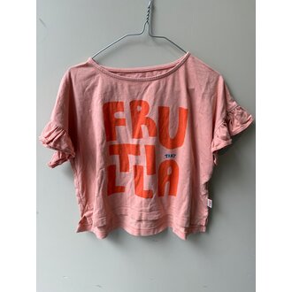 Preloved 7. Tinycottons tshirt oranje // 4y