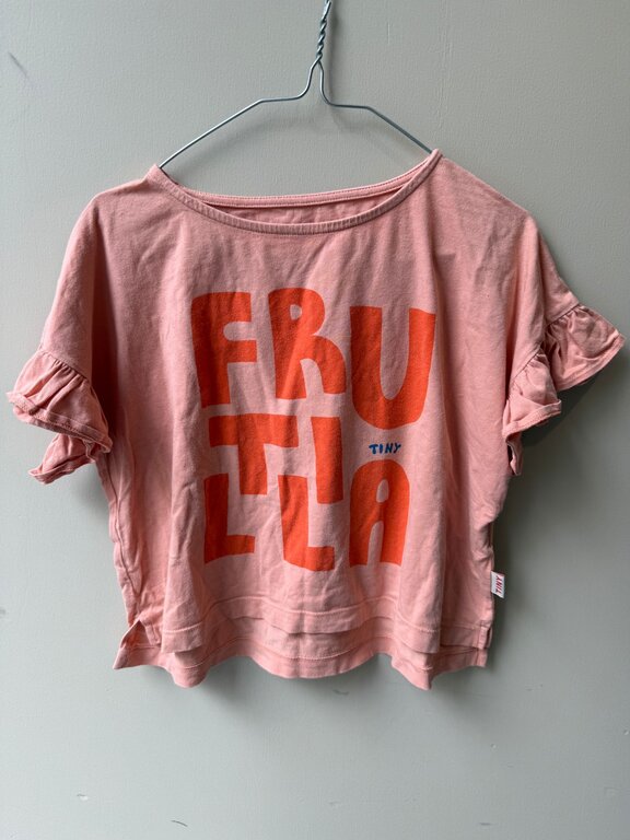 Preloved 7. Tinycottons tshirt oranje // 4y