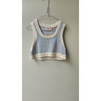 Preloved 1. Tinycottons zilveren top // 4y