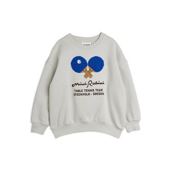 Mini Rodini table tennis chenille sweatshirt // grey