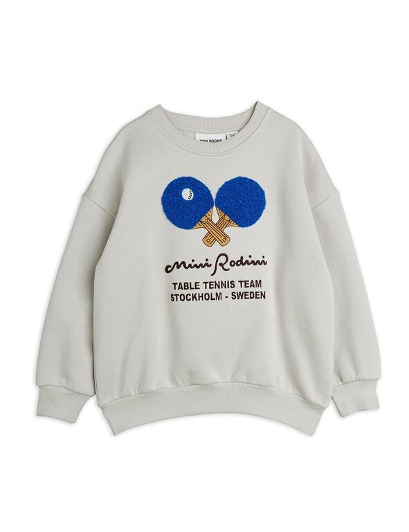 Mini Rodini table tennis chenille sweatshirt // grey