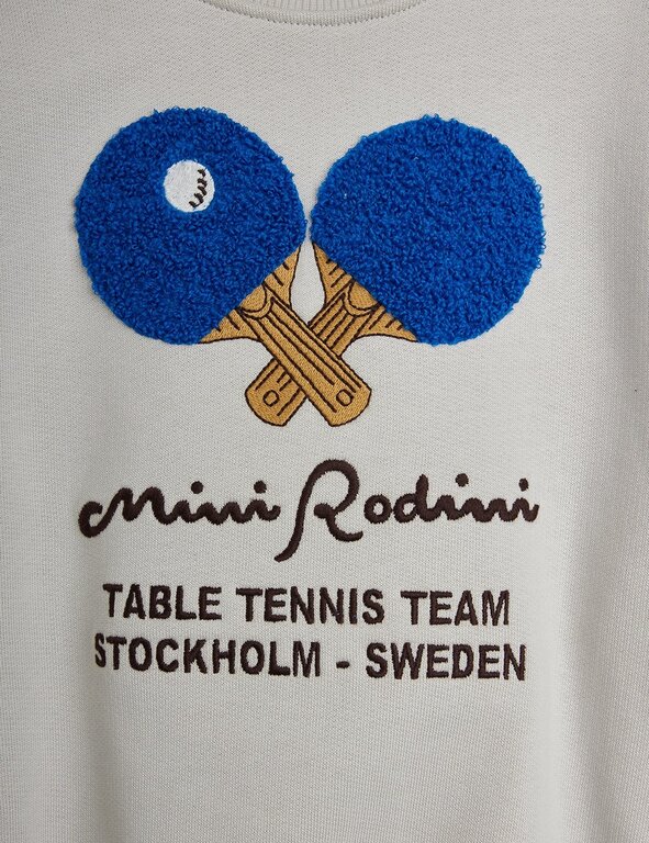 Mini Rodini table tennis chenille sweatshirt // grey