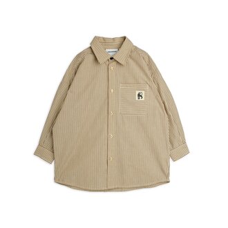 Mini Rodini poplin yd ls shirt // brown