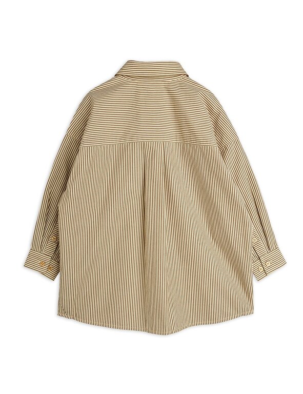 Mini Rodini poplin yd ls shirt // brown
