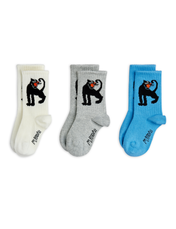 Mini Rodini panther 3-pack socks // multi