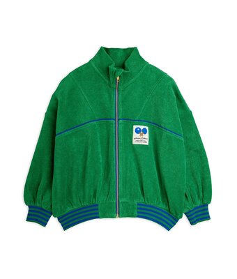 table tennis patch terry cardigan // green