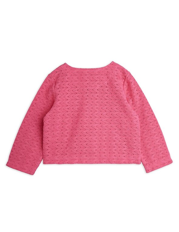 Mini Rodini lace patch cardigan // pink