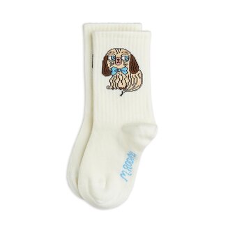 Mini Rodini dog socks // off white