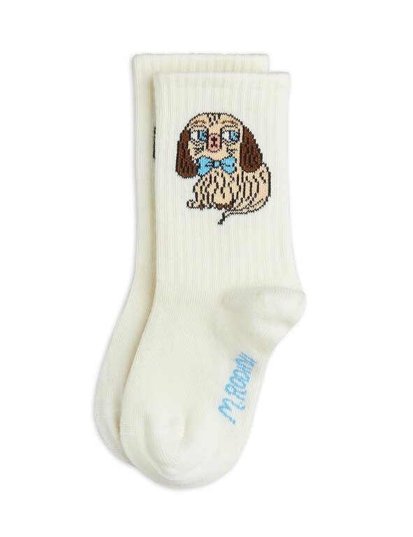 Mini Rodini dog socks // off white