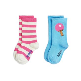 Mini Rodini table tennis 2-pack socks // multi