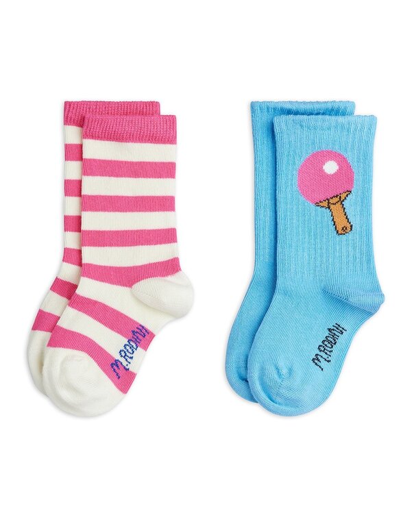 Mini Rodini table tennis 2-pack socks // multi