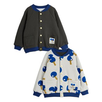 Mini Rodini table tennis reversible basebal cardigan // multi