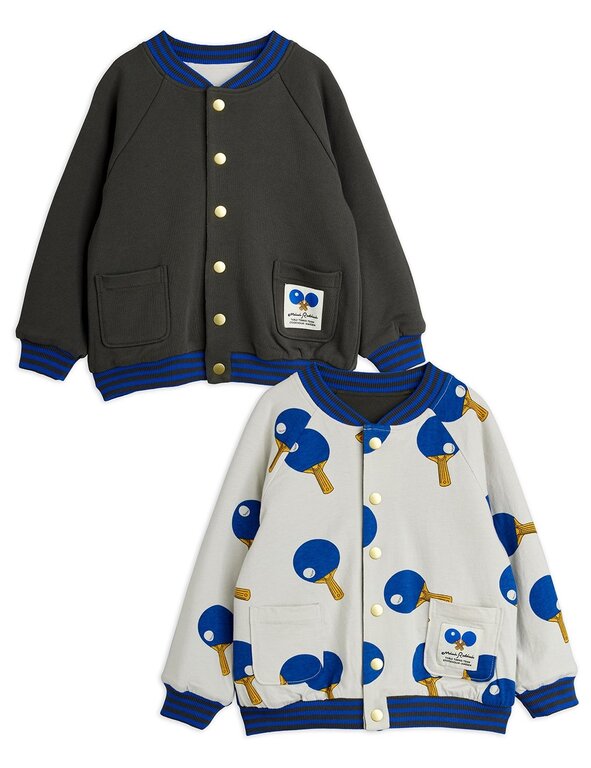 Mini Rodini table tennis reversible basebal cardigan // multi