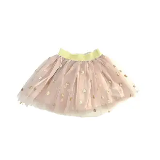 Ratatam short skirt // beige golden hearts