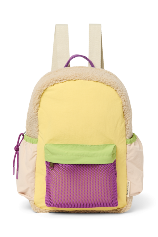 Studio Noos patchwork midi backpack // butter yellow