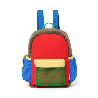 Studio Noos patchwork midi backpack // fiery red