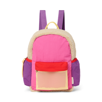 Studio Noos patchwork midi backpack // bright pink