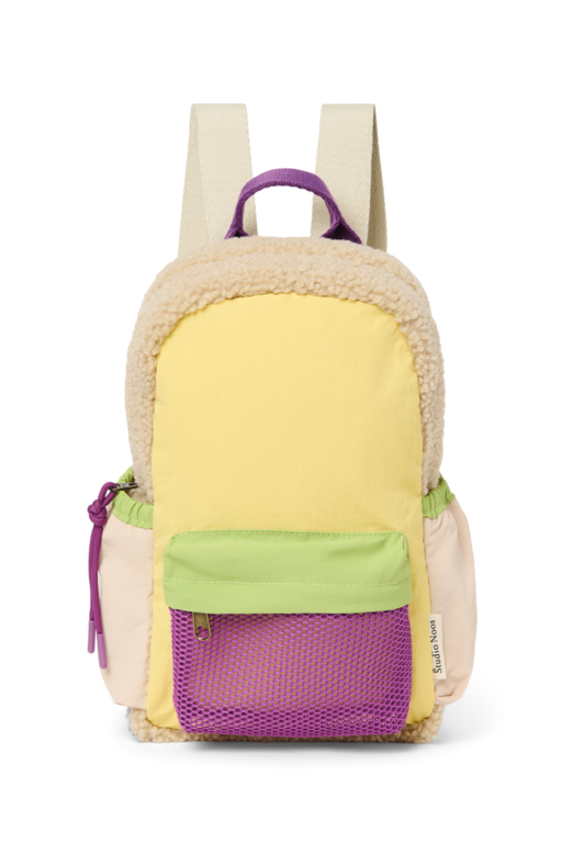 Studio Noos patchwork mini backpack // butter yellow