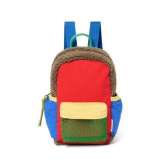 Studio Noos patchwork mini backpack // fiery red