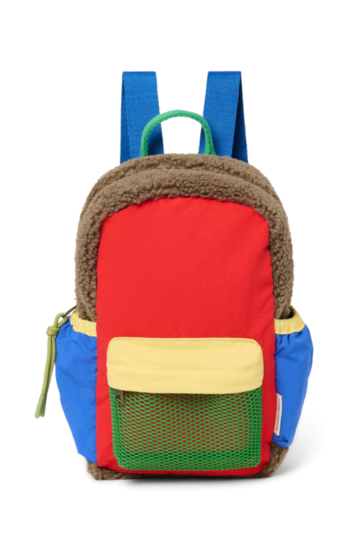Studio Noos patchwork mini backpack // fiery red