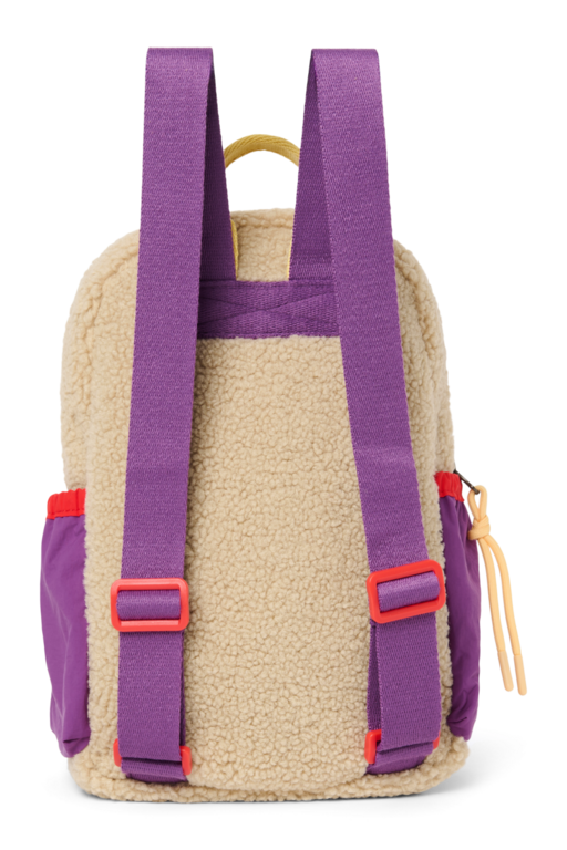 Studio Noos patchwork mini backpack // bright pink