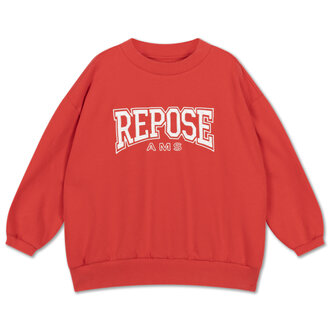 Repose Ams cozy drop sweater // firecracker red
