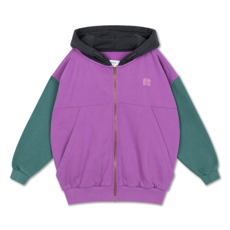 Repose Ams zip hoodie // color block