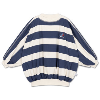 Repose Ams iris sweater // eclipse blue block stripe