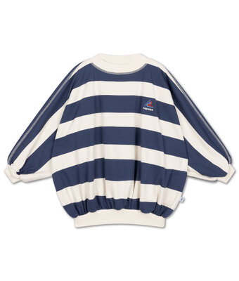 iris sweater // eclipse blue block stripe