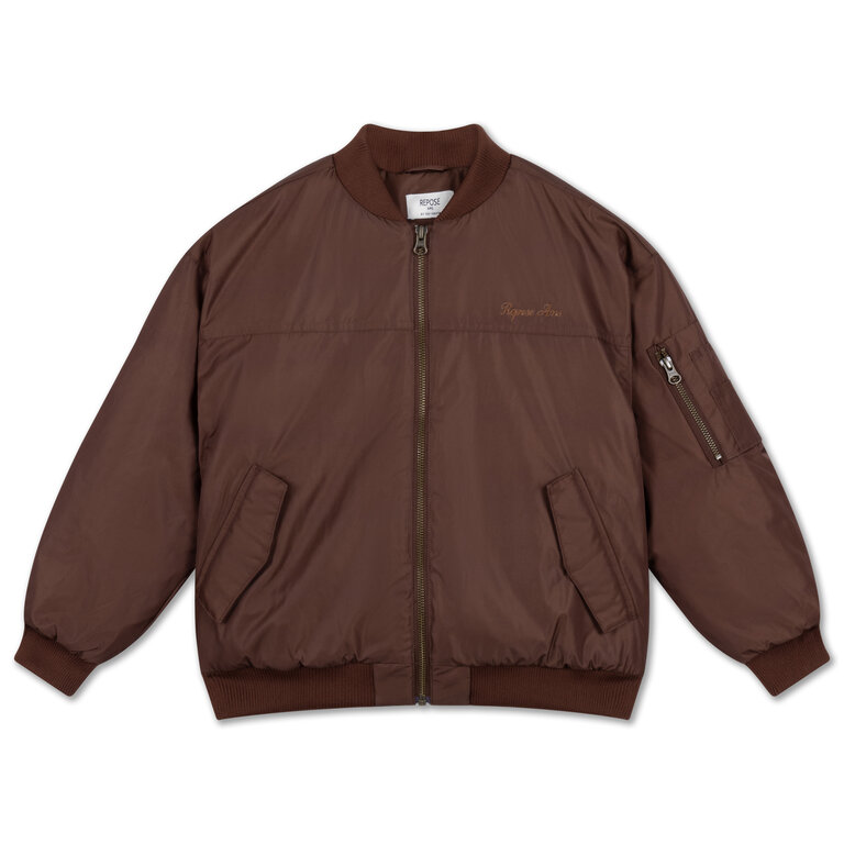 Repose Ams bomber coat // pure chocolate
