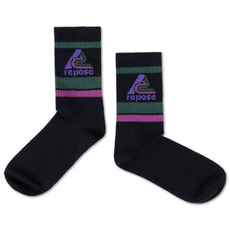 Repose Ams sporty socks // night black logo