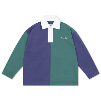 Repose Ams polo shirt // eclipse scout color block