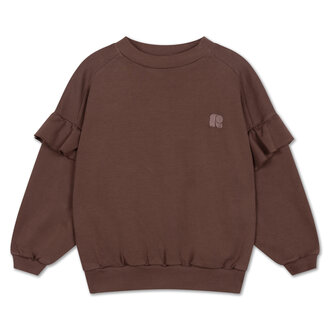 Repose Ams ruffle sweater // pure chocolate