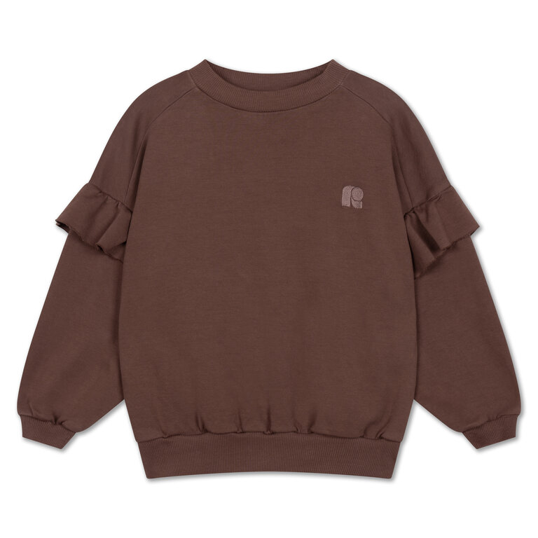 Repose Ams ruffle sweater // pure chocolate