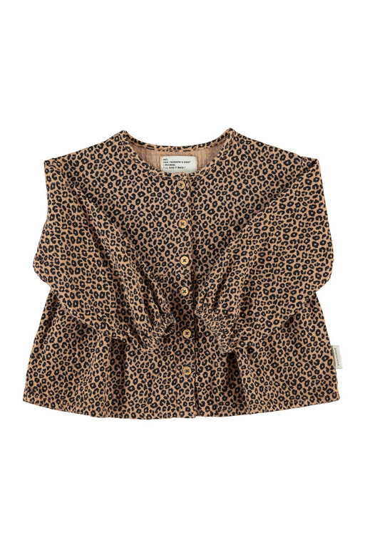 Piupiuchick blouse // brown with animal print