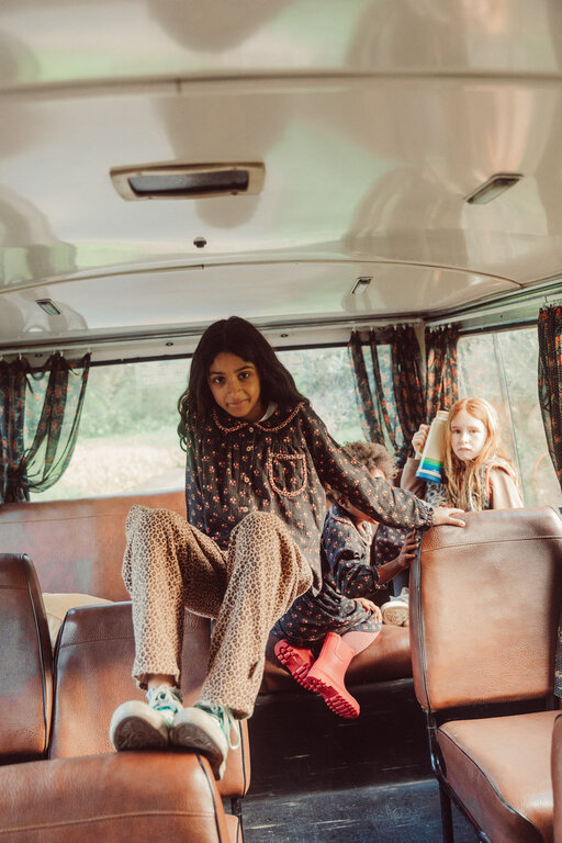 Piupiuchick unisex trousers // brown with animal print