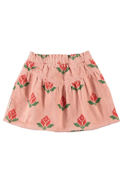 Piupiuchick short skirt // pink with big flowers