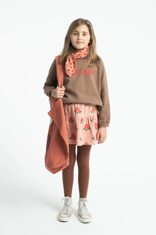 Piupiuchick short skirt // pink with big flowers