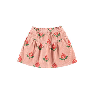 Piupiuchick short skirt // pink with big flowers