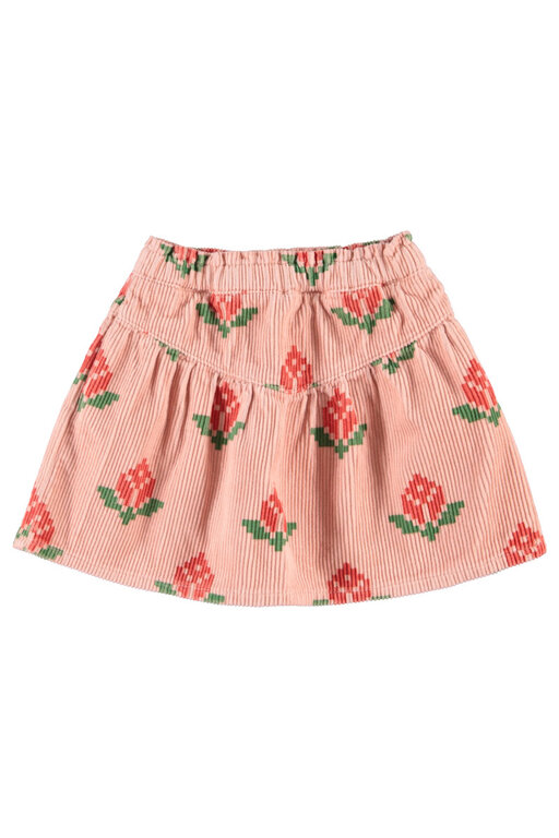 Piupiuchick short skirt // pink with big flowers