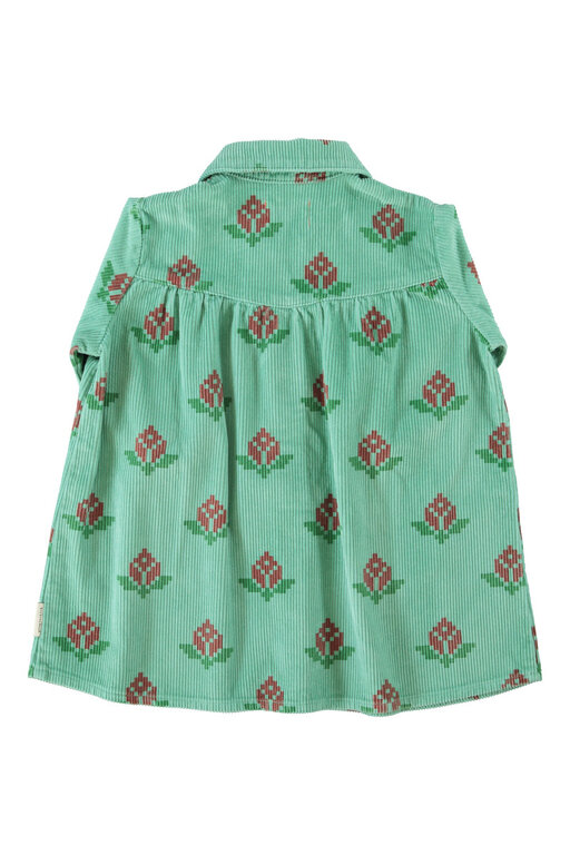 Piupiuchick short dress // green with big flowers