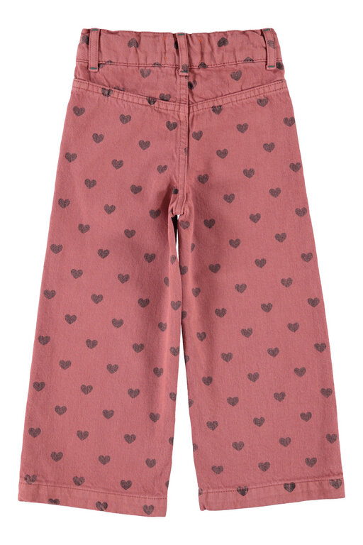 Piupiuchick flare trousers // pink with black hearts