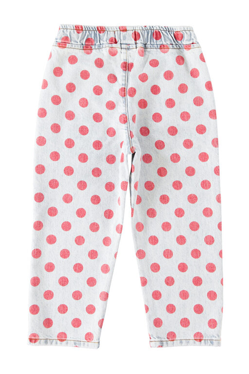 Piupiuchick trousers // light blue denim with red dots