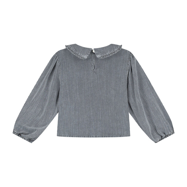 Charlie Petite nila blouse // blue/white stripes
