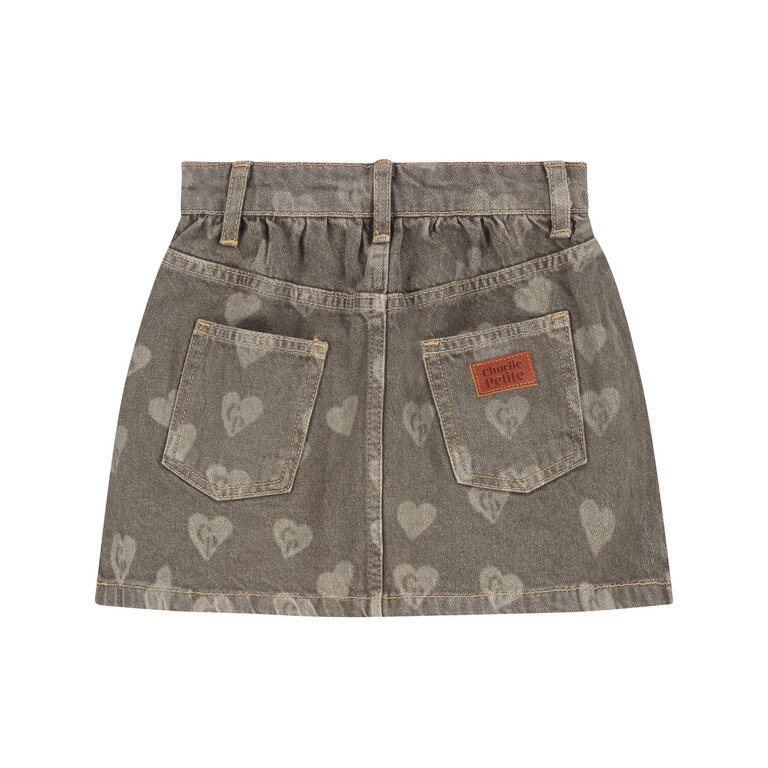 Charlie Petite sil skirt // forest green