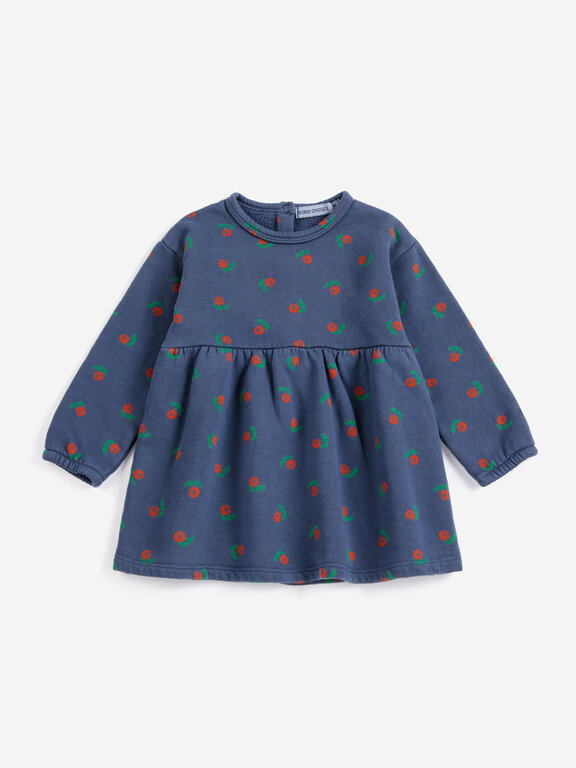 Bobo Choses stamp bloom all over fleece dress // baby