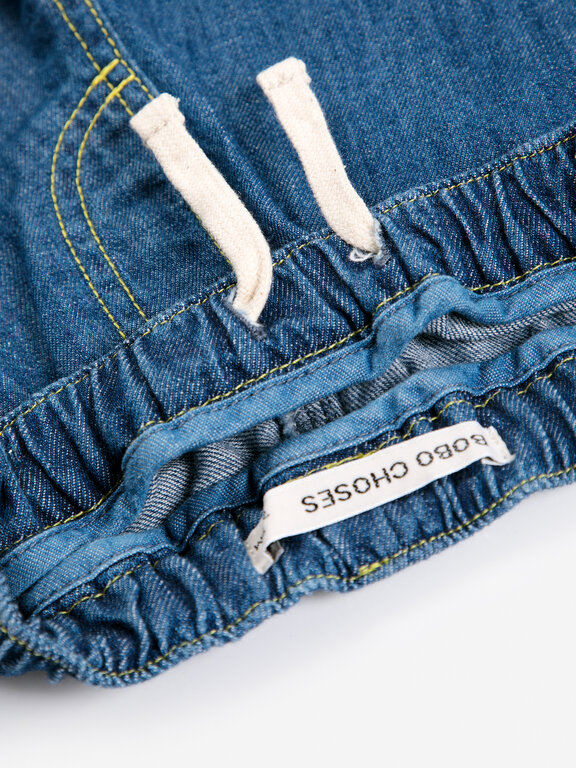 Bobo Choses taxi saurus tag denim pants // baby