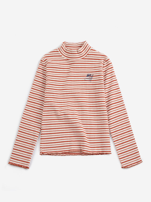 Bobo Choses energy flower stripes turtle neck // kids