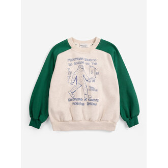 Bobo Choses Mr. Footish raglan sweatshirt // kids