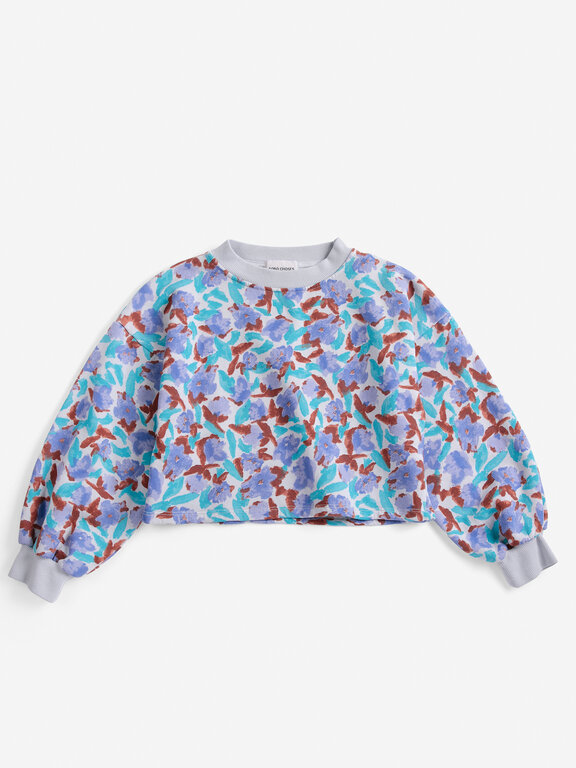 Bobo Choses watercolor all over cropped sweatshirt // kids